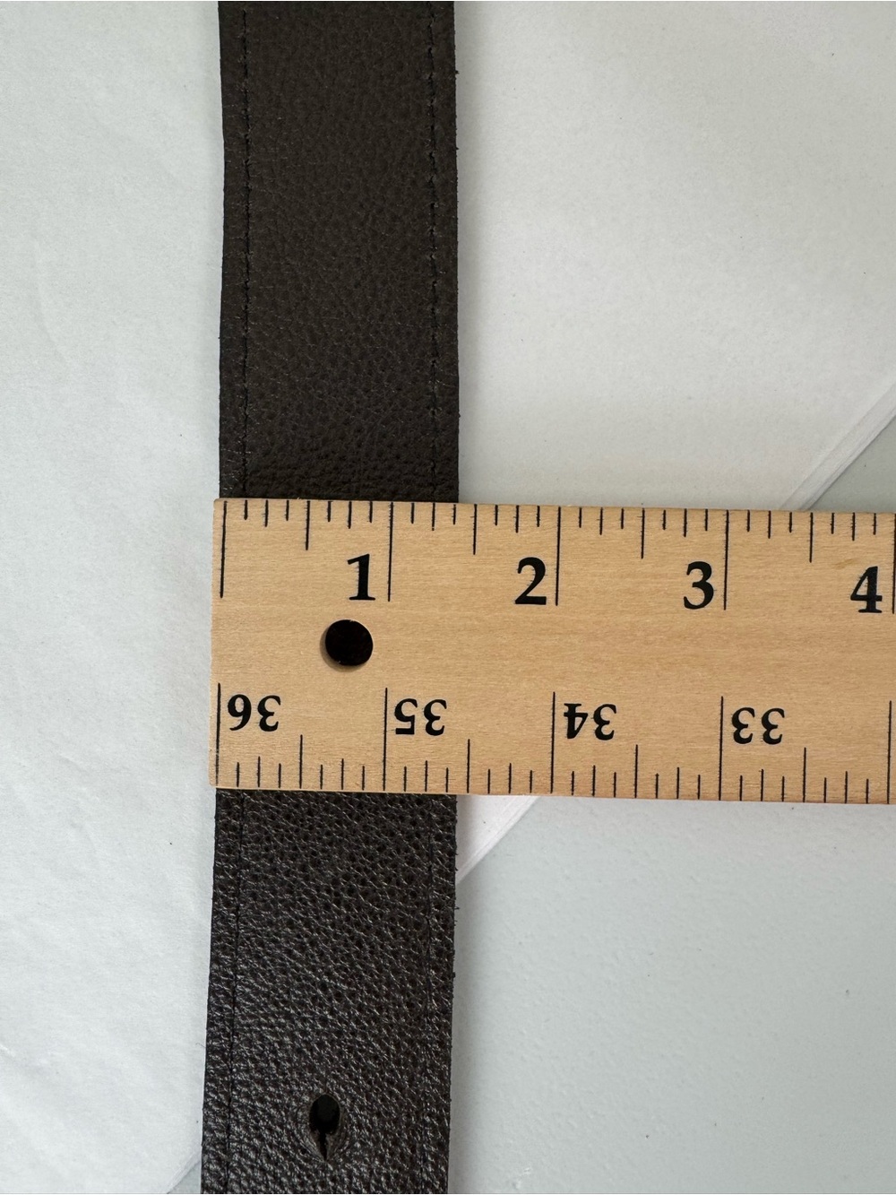 Kim White Lightning Bolt Leather Belt Black Antique Brass Small - Picture 13 of 13